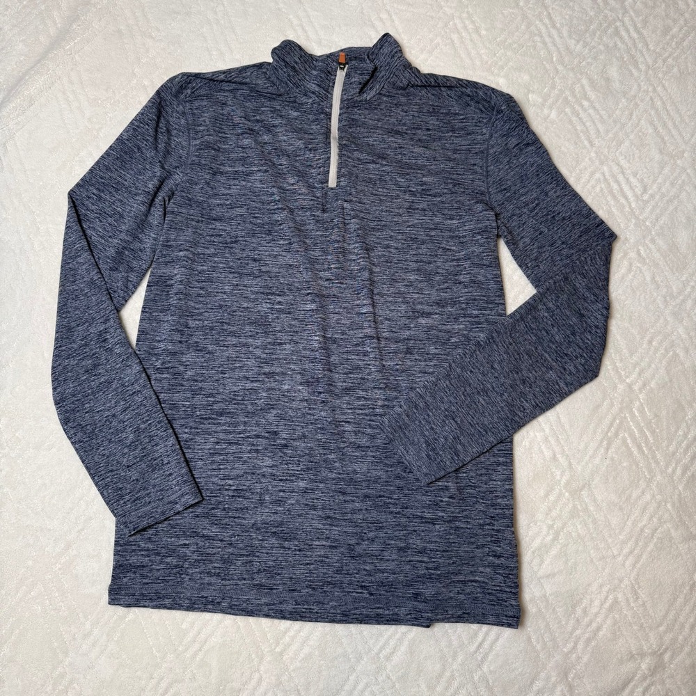 Preppy Athletic Tommy Bahama Active Boys XL 14 Blue 1/4 Zip Pullover Shirt - Picture 1 of 5